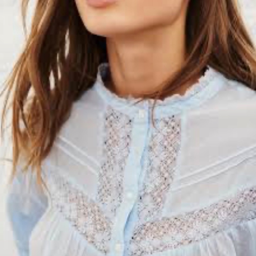 ba&sh Irene Buttoned Lace Shirt - Picture 3 of 16